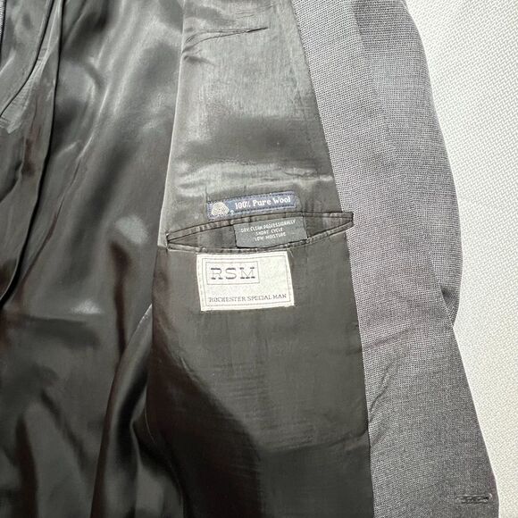 Vintage Burberrys Wool Blazer Men’s 46R | Gray Check Classic Fit Jacket - Picture 10 of 14